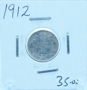 1912 CANADA CIRCULATION TEN CENTS - UNGRADED