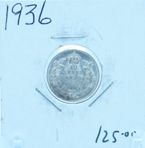 1936 CANADA CIRCULATION TEN CENTS - UNGRADED (2437)