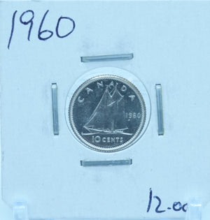 1960 CANADA CIRCULATION TEN CENTS - UNGRADED