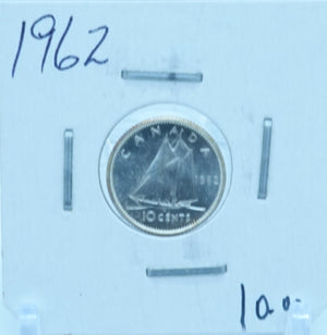 1962 CANADA CIRCULATION TEN CENTS - UNGRADED