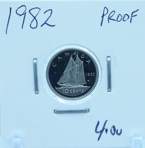 1982 CANADA CIRCULATION TEN CENTS - UNGRADED