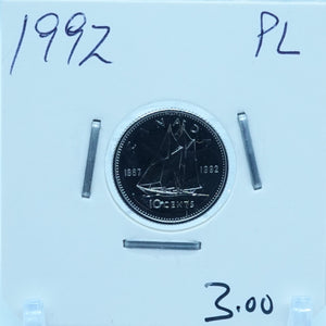 1992 CANADA CIRCULATION TEN CENTS - UNGRADED