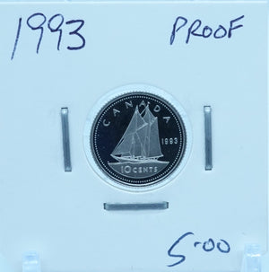 1993 CANADA CIRCULATION TEN CENTS - UNGRADED