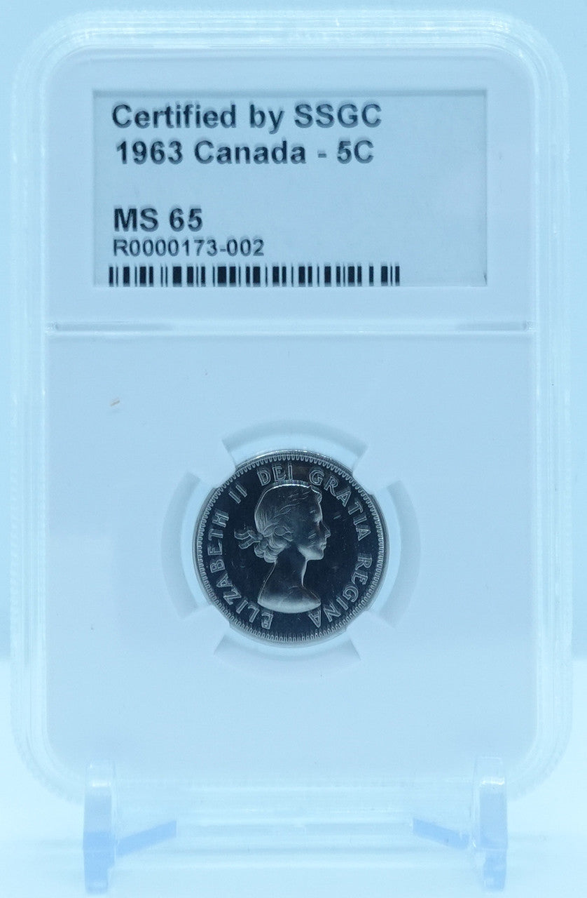 1963 5 CENT CANADA – MS 65 - GRADED