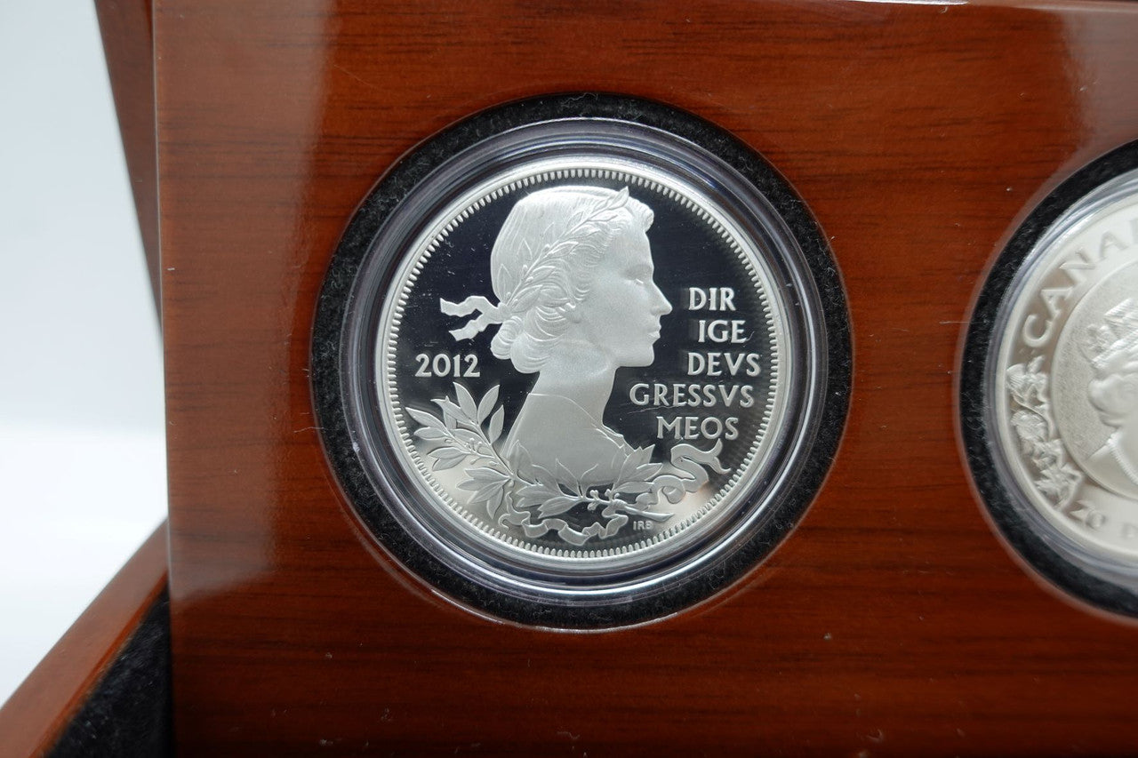 2012 THE QUEEN'S DIAMOND JUBILEE ROYAL SILVER SET 3-PIECE COIN COLLECT
