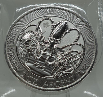E-TRANSFER ONLY - 2020 $10 2oz KRAKEN FINE SILVER