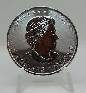 E-TRANSFER ONLY - 2018 $20 1oz 30TH ANNIVERSARY FINE SILVER MAPLE LEAF