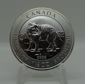 E-TRANSFER ONLY - 2014 1 1/2oz ARCTIC FOX FINE SILVER