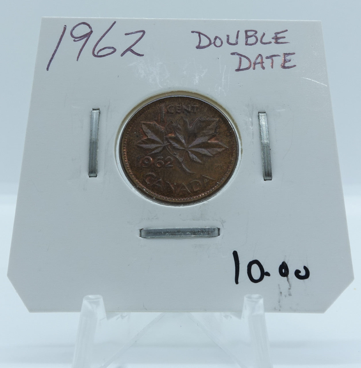 1962 CANADA CIRCULATION 1-CENT DOUBLE DATE