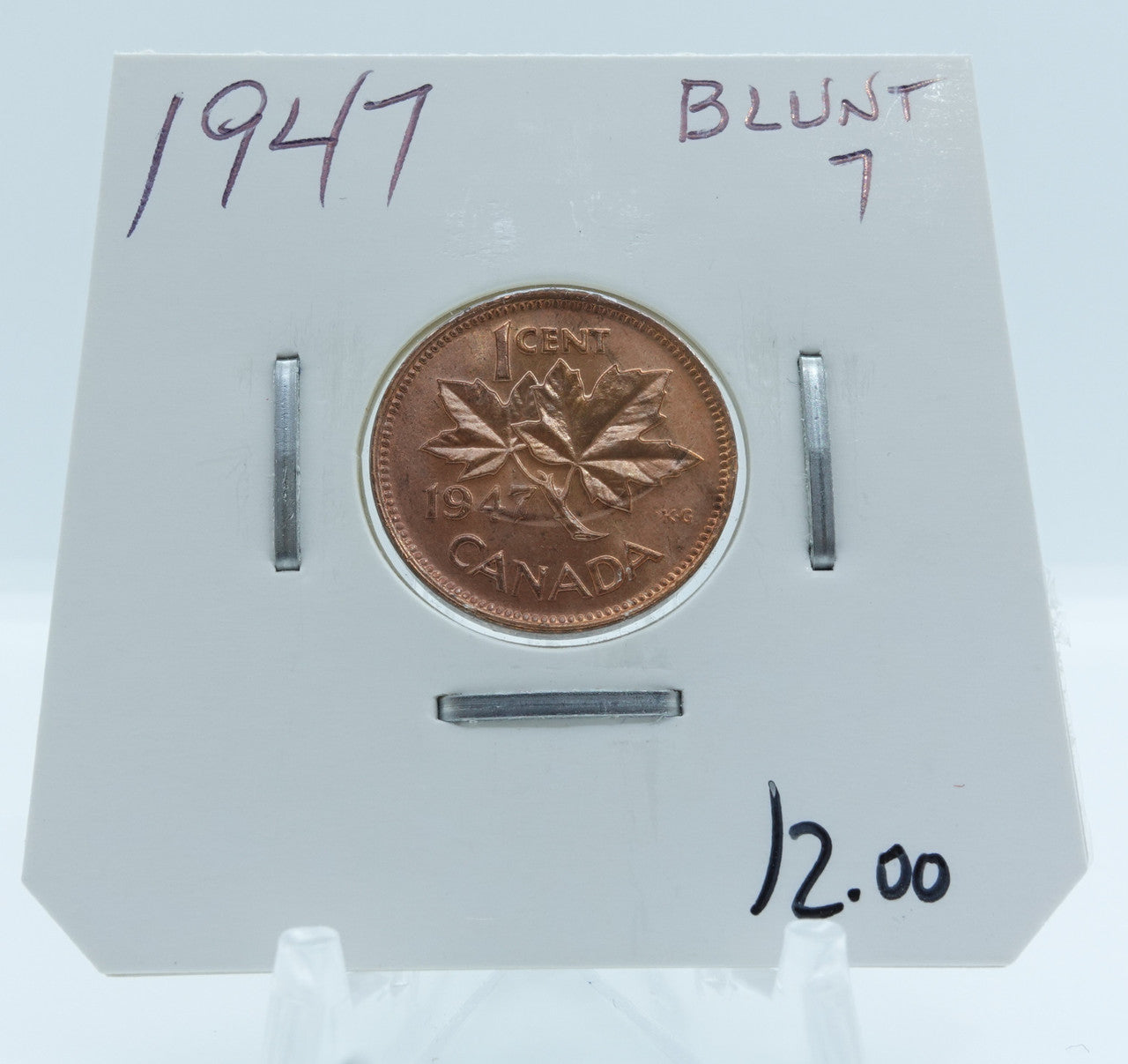 1947 CANADA CIRCULATION 1-CENT BLUNT 7