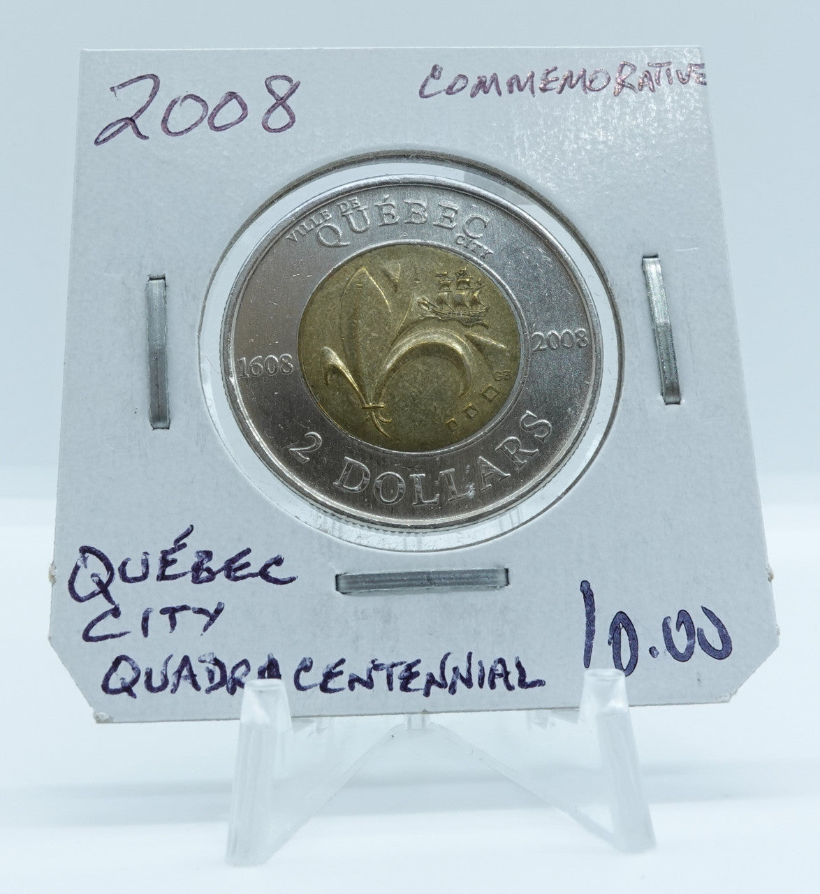 2008 CANADA CIRCULATION TOONIE COMMEMORATIVE QUEBEC CITY QUADRICENTENNIAL