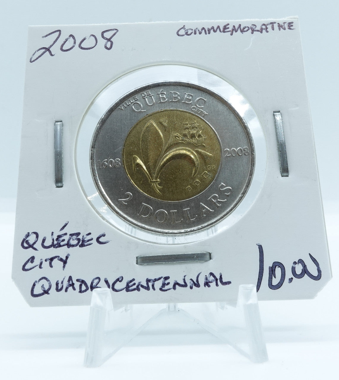2008 CANADA CIRCULATION TOONIE COMMEMORATIVE QUEBEC CITY QUADRICENTENNIAL (2)
