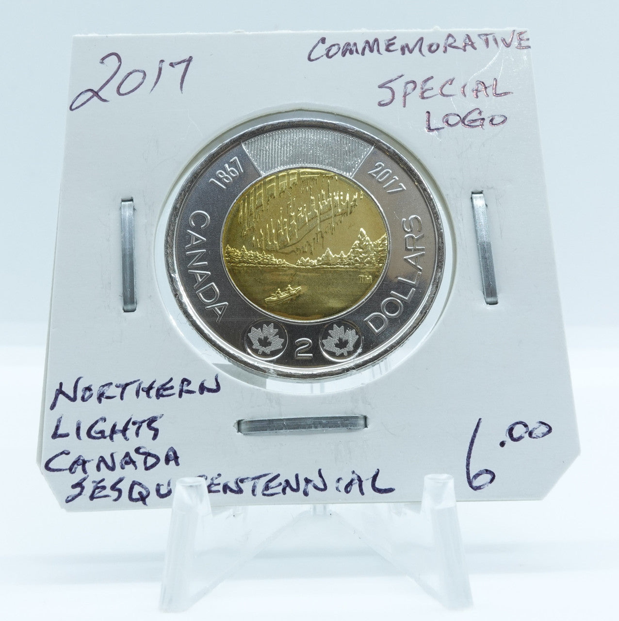 2017 CANADA CIRCULATION TOONIE COMMEMORATIVE NORTHERN LIGHTS CANADA SESQUICENTENNIAL