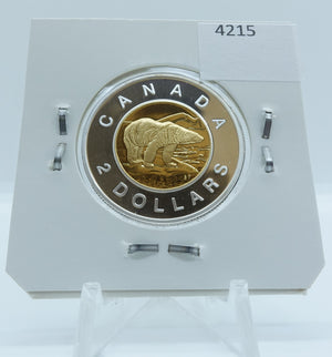 2009 CANADA CIRCULATION TOONIE .9250 PROOF STERLING SILVER GOLD-PLATED