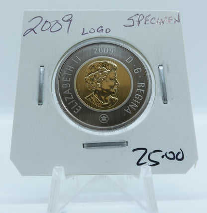 2009 CANADA CIRCULATION TOONIE SPECIMEN LOGO