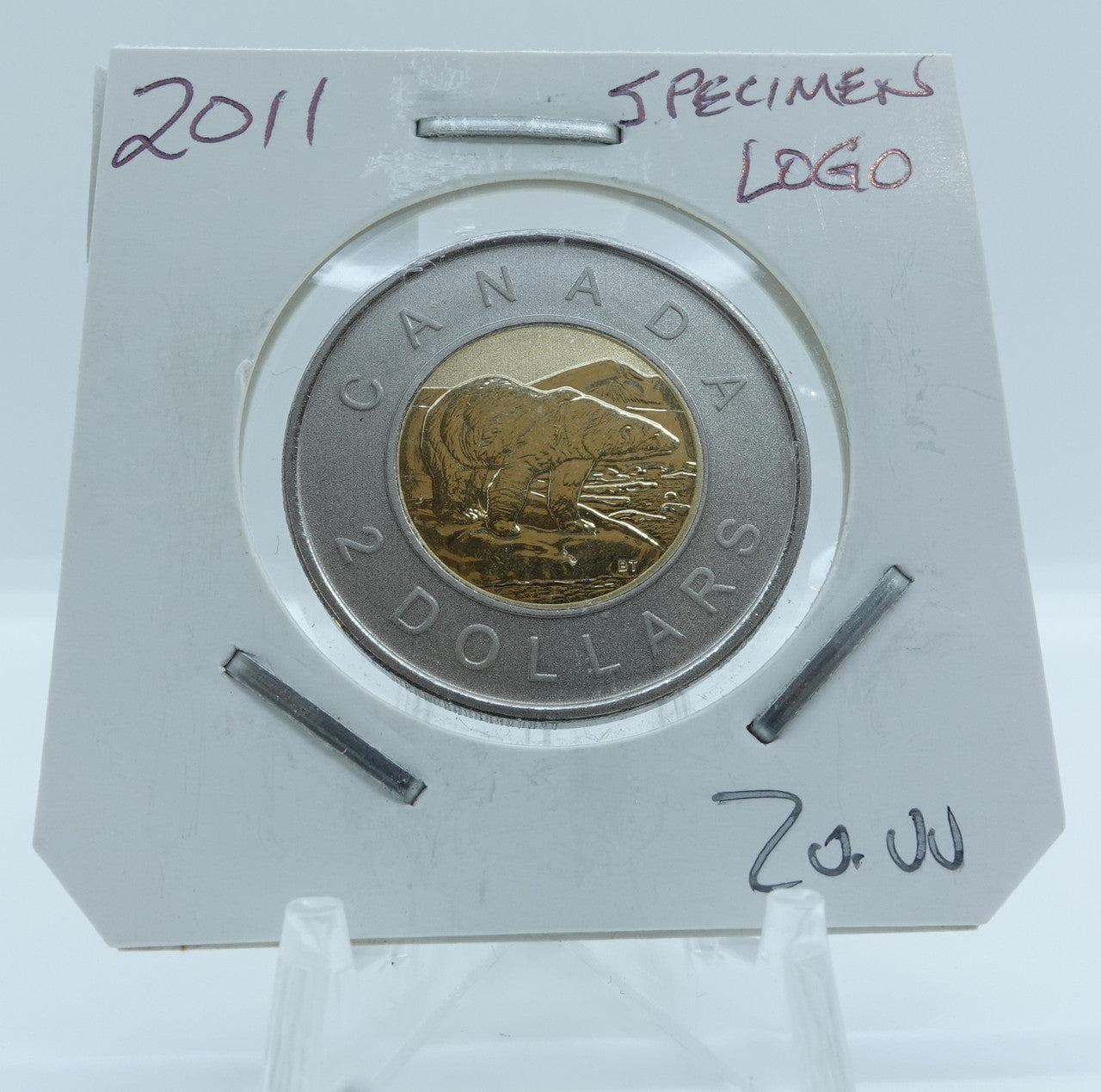 2011 CANADA CIRCULATION TOONIE SPECIMEN LOGO