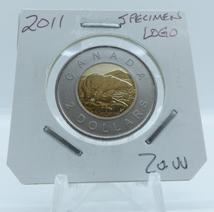 2011 CANADA CIRCULATION TOONIE SPECIMEN LOGO