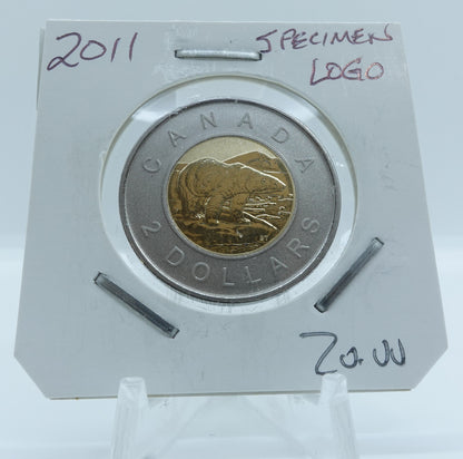 2011 CANADA CIRCULATION TOONIE SPECIMEN LOGO
