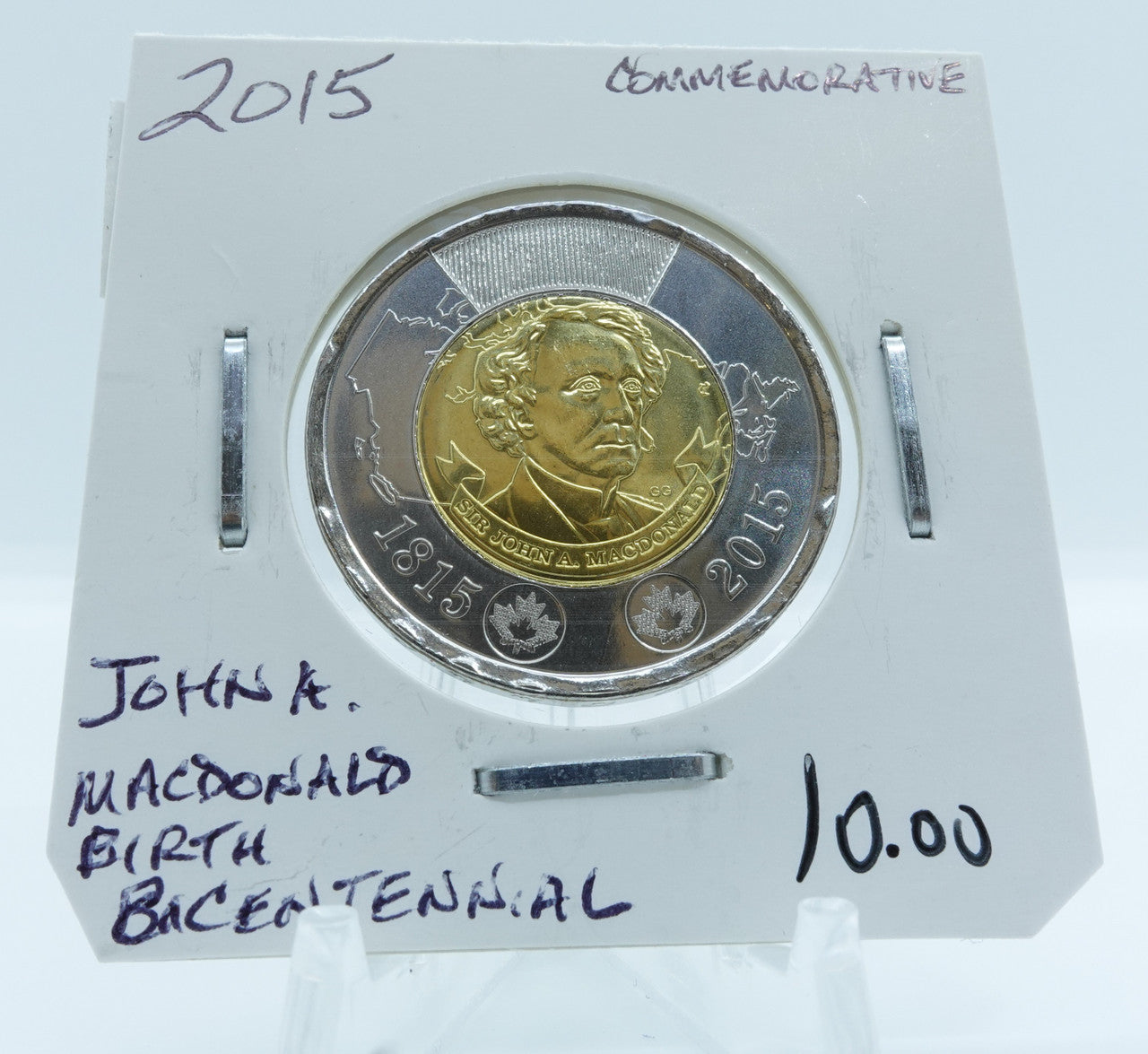 2015 CANADA CIRCULATION TOONIE COMMEMORATIVE JOHN A. MACDONALD BIRTH BICENTENNIAL