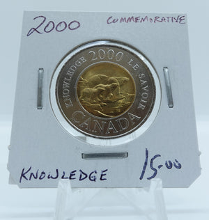 2000 CANADA CIRCULATION TOONIE COMMEMORATIVE KNOWLEDGE