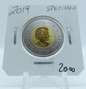 2019 CANADA CIRCULATION TOONIE SPECIMEN