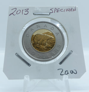 2013 CANADA CIRCULATION TOONIE SPECIMEN