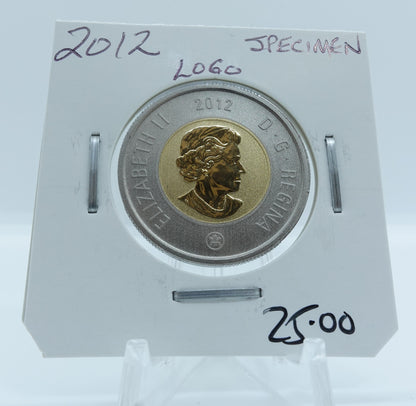 2012 CANADA CIRCULATION TOONIE SPECIMEN LOGO