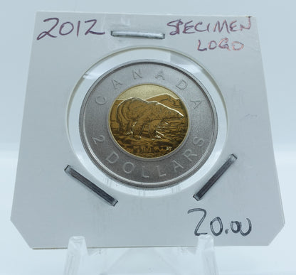 2012 CANADA CIRCULATION TOONIE SPECIMEN LOGO (2)