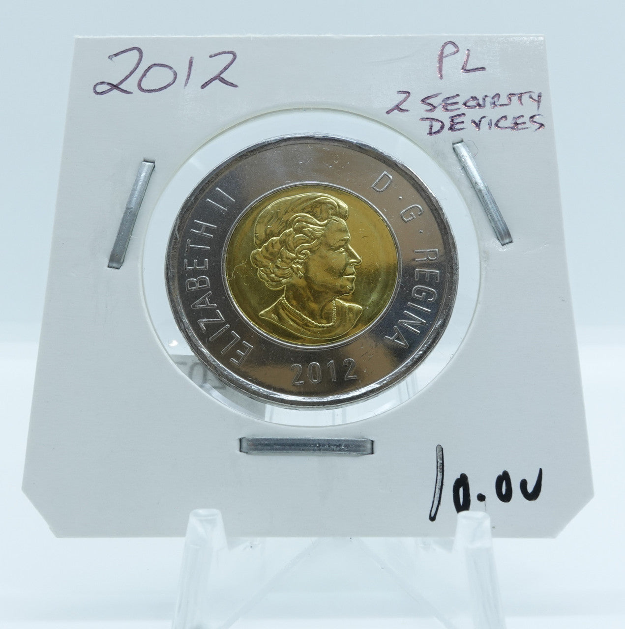 2012 CANADA CIRCULATION TOONIE PL 2 SECURITY DEVICES (2)