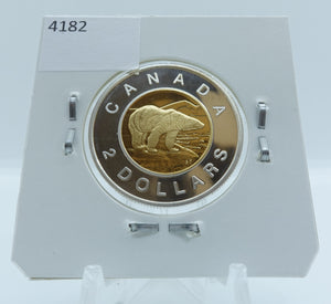 2007 CANADA CIRCULATION TOONIE .9250 LOGO PROOF STERLING SILVER GOLD-PLATED