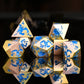 MONSTER MANUAL METAL DICE SET - BLUE AND GOLD