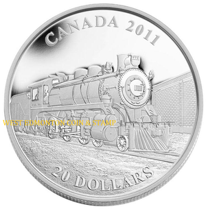 2011 1oz $20 GREAT CANADIAN LOCOMOTIVES SERIES: D-10 - FINE SILVER COIN