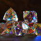 DIAMOND PRISM MULTIFACETED GLASS DICE SET