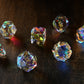 DIAMOND PRISM MULTIFACETED GLASS DICE SET