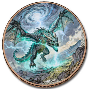 5oz FLYING ELECTRIC DRAGON COPPER ROUND
