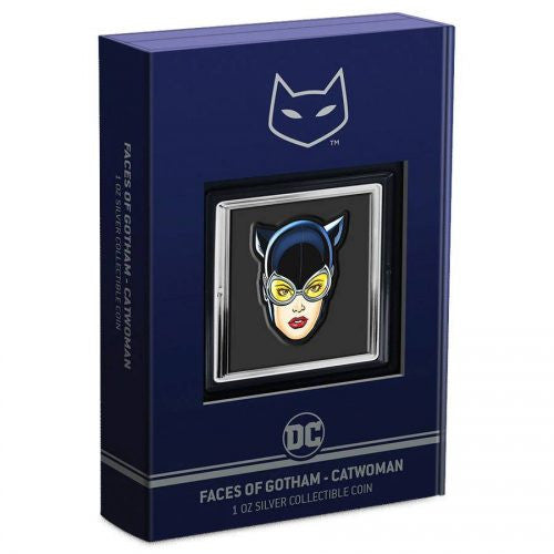 2022 1oz $2 DC FACES OF GOTHAM - CATWOMAN FINE SILVER COLLECTIBLE COIN
