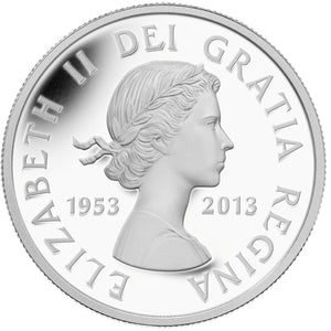 2013 $50 5oz FINE SILVER COIN - QUEEN'S CORONATION
