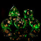 MULTIFACETED RESIN DICE SET (GREEN)