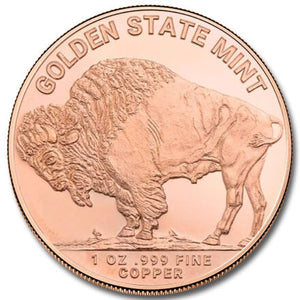 1oz GSM LIBERTY BUFFALO COPPER ROUND