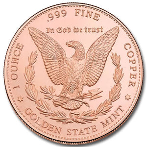 1oz GSM MORGAN COPPER ROUND