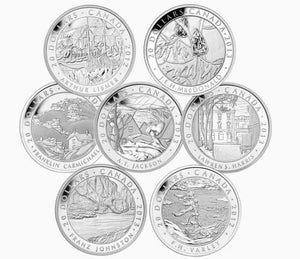 2012-2013 1oz $20 THE GROUP OF SEVEN FINE SILVER 7-COIN SET (ISSUES)