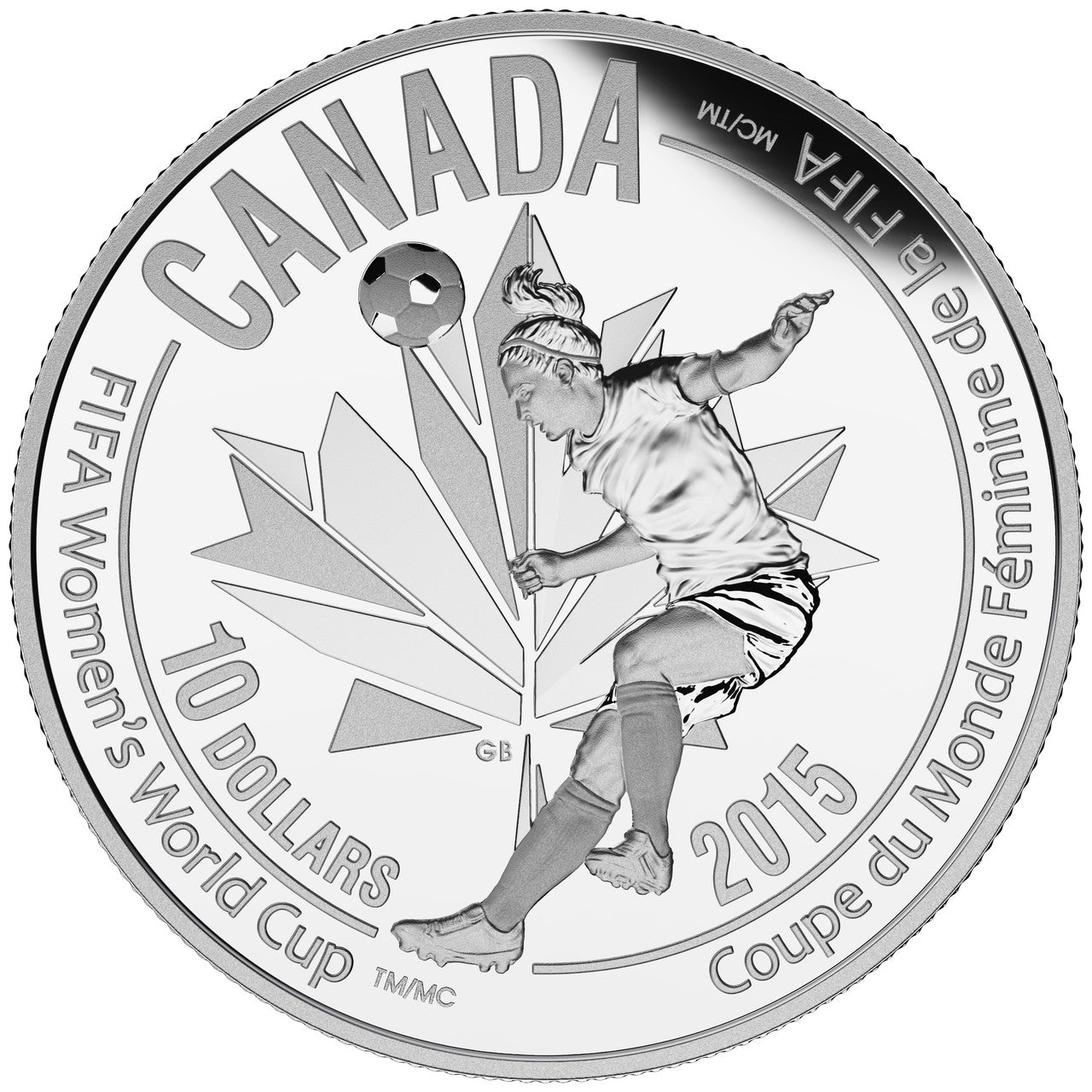 2015 1/2oz $10 FIFA WOMEN'S WORLD CUP™ - HEADING THE BALL FINE SILVER COIN