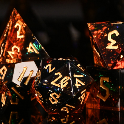 HELLISH REBUKE SHARPE-EDGED RESIN DICE SET