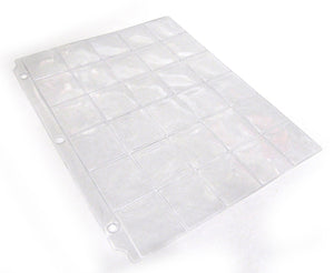 COIN & CURRENCY BINDER PAGE - 30 POCKETS