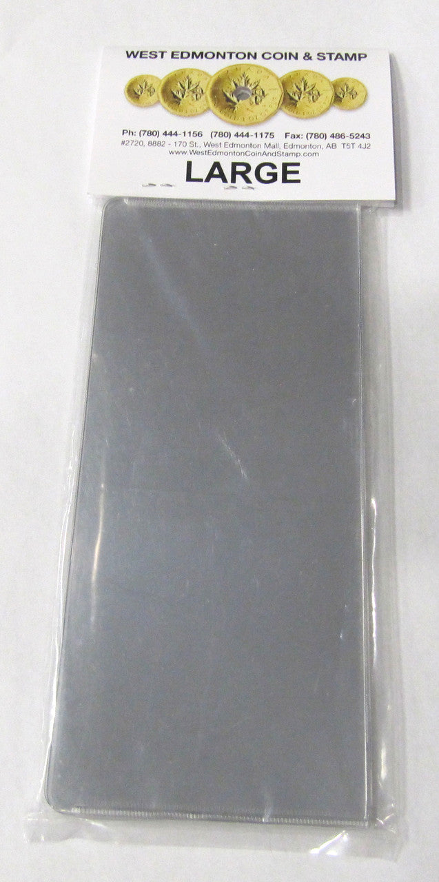 BILL SLEEVES - PACK OF 10 LARGE SLEEVES