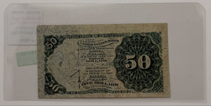 1863 50-CENT UNITED STATES FOURTH ISSUE FRACTIONAL CURRENCY BANK NOTE