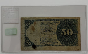 1873 50-CENTS UNITED STATES "FRACTIONAL CURRENCY"  4TH ISSUE BANK NOTE