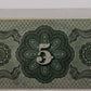 1862 $5 UNITED STATES SOMERSET AND WORSCESTER SAVINGS BANK NOTE
