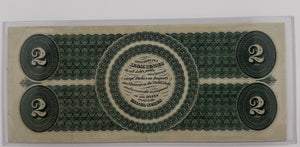 1862 $2 UNITED STATES LEGAL TENDER ISSUE; SERIES 139 TYPE 2 SEAL BANK NOTE