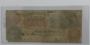 1860 $5 UNITED STATES BANK OF THE STATE OF GEORGIA BANK NOTE